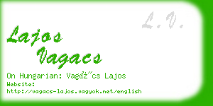 lajos vagacs business card